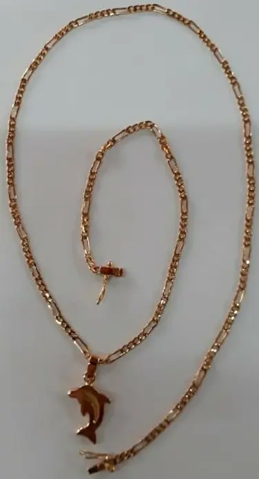 Cadena con dije delfín oro - Joyería La Filigrana Trujillo