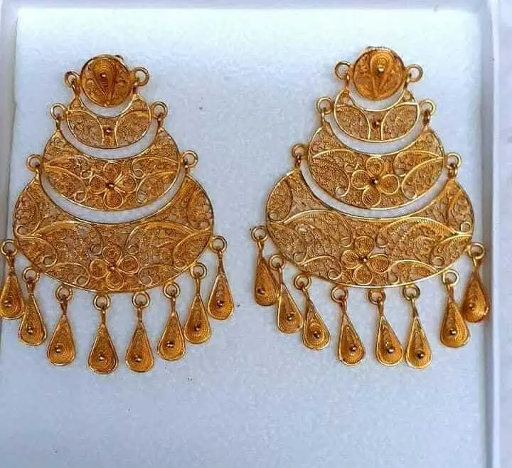 Aretes Mocheras en oro de 18 klts. - Joyería La Filigrana Trujillo