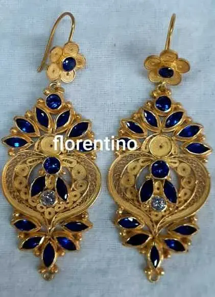 Aretes de bronce bañado en oro en filigrana - Joyería La Filigrana Trujillo