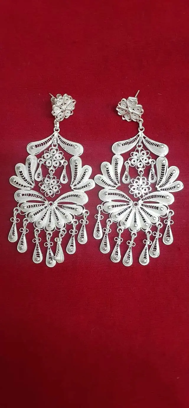 Aretes de plata en filigrana  - Joyería La Filigrana Trujillo