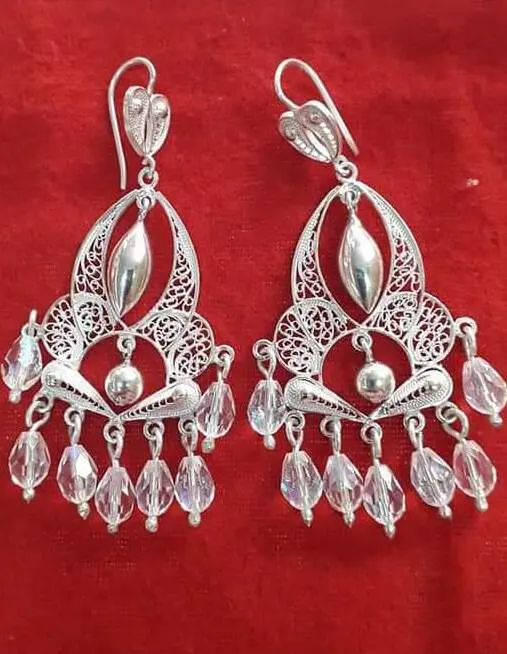 Aretes de plata en  filigrana  - Joyería La Filigrana Trujillo