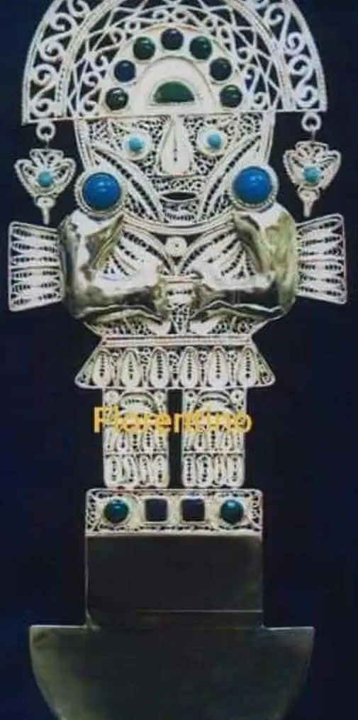 Accesorio de plata 9.50  diseño chimú - Joyería La Filigrana Trujillo