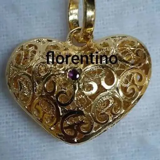 Corazón de oro 18 klts.Tiene arte en Filigrana. - Joyería La Filigrana Trujillo