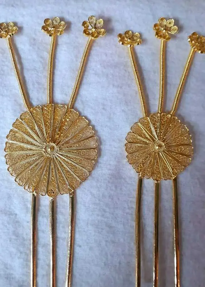 Tembleque bañado en oro 18 klts - Joyería La Filigrana Trujillo